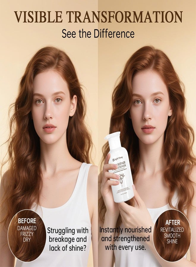 Joyful Young Hair Repair Conditioner for Damaged & Color Treated Hair – Argan Oil, Collagen & Citric Acid - Deep Moisture, Frizz Control, Shine Boost - Sulfate-Free, Paraben-Free, Silicone-Free, 400ml - Image 4